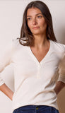 Trimmed Perfect Knit Rib Vneck