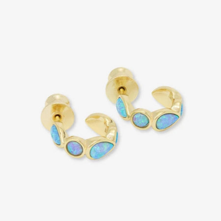 Oh She Fancy .75' Blue Opal Hoop