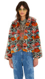 Floral Faux Fur Jacket