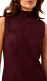 Sleeveless Funnel Neck Sweater