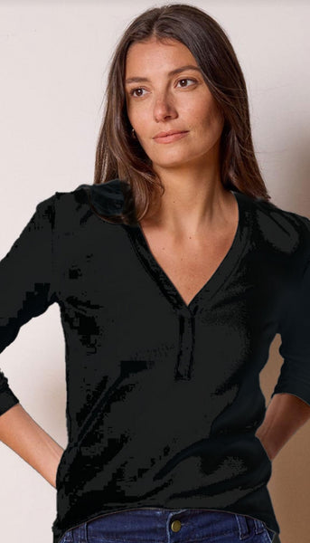 Trimmed Perfect Knit Rib Vneck