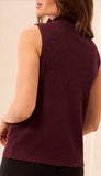 Sleeveless Funnel Neck Sweater