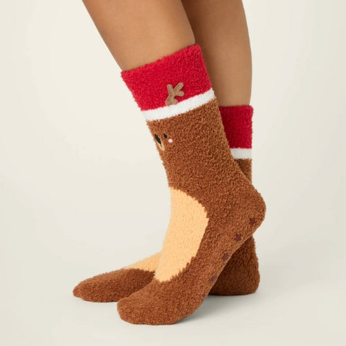 Cozy Crew with Grippers-Reindeer