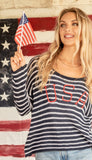 USA Striped Crew