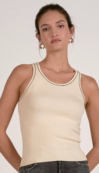 Tank Top With Contrast Stitch
