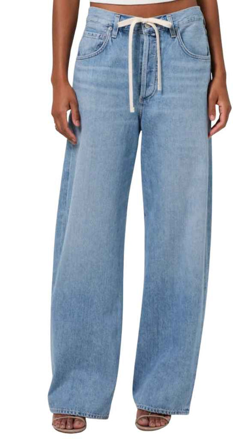 Brynn Drawstring Trouser - Blue Lace