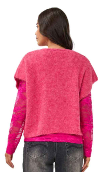 Sleeveless Knit Cardigan