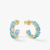 Oh She Fancy .75' Blue Opal Hoop