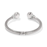 Meridian Aurora Petite Golden Silver Hinge Bangle