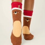 Cozy Crew with Grippers-Reindeer