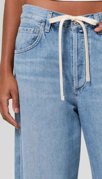 Brynn Drawstring Trouser - Blue Lace
