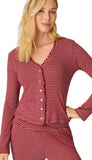 Long Sleeve Pj Top-Pretty Stripes