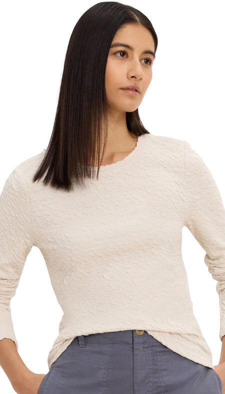 Jackie Raw Edge Crew Neck Tee
