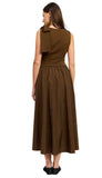 Jane Mixed Media Midi Dress