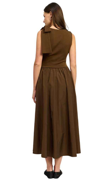 Jane Mixed Media Midi Dress