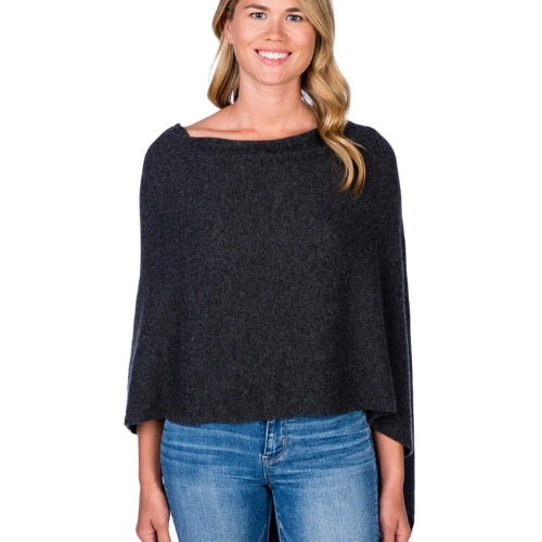 Draped Dress Topper - Charcoal