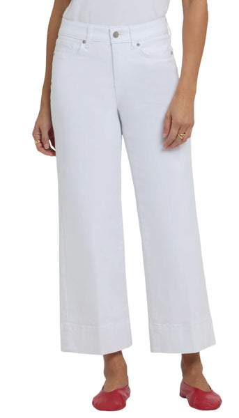 Teresa Wide Leg Ankle 3" Hem - Optic White