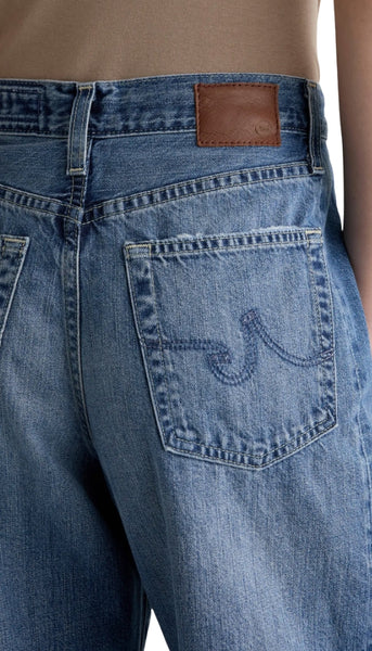 Hattie Crop-High Rise Barrel - Yellowstone