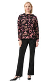 Jacquard Sweater With Rhinestone