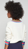 Multi Color Stripe V-Neck Sweater
