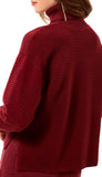 Turtle Neck High Low Sweater With Side Slit