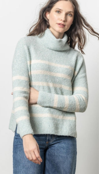 Striped Turtleneck Sweater