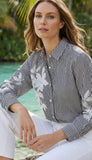 Stripe Embroidered Shirt