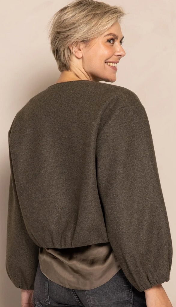 Manoa-Cropped Jacket - Green