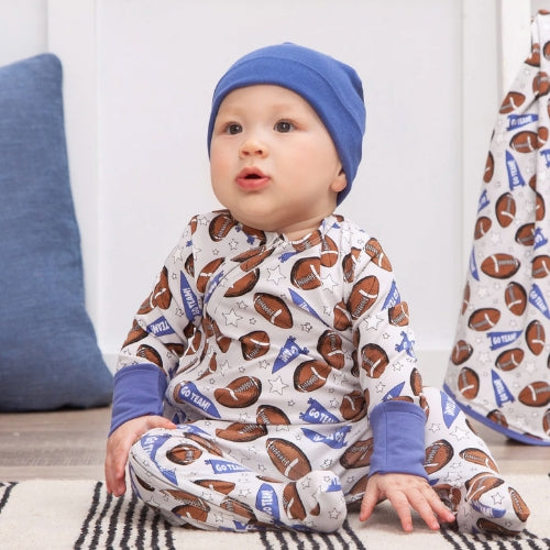Football Fun Zipper Romper 3-6M