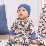 Football Fun Zipper Romper 3-6M