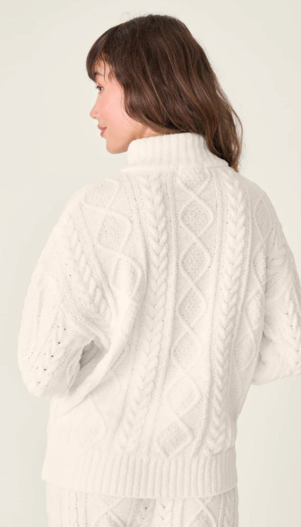 Long Sleeve Top Cable Crew Lounge