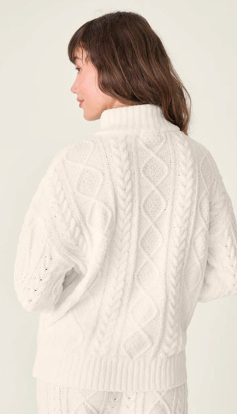 Long Sleeve Top Cable Crew Lounge