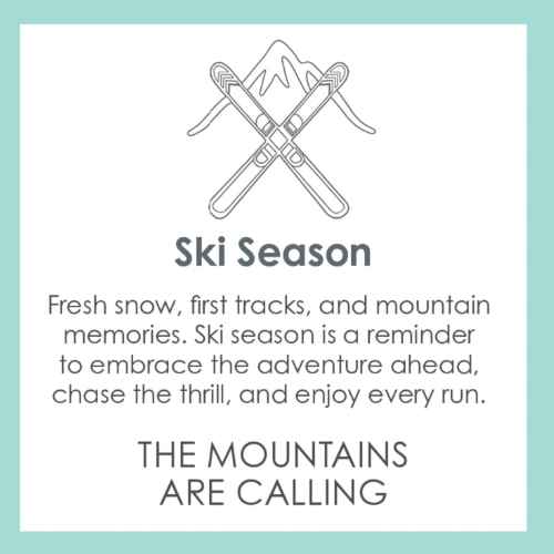Small Pendant-Ski Season - Silver