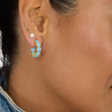 Oh She Fancy .75' Blue Opal Hoop