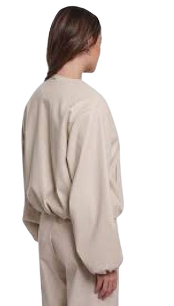 Faux Leather Blouson Jacket