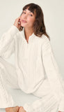 Long Sleeve Top Cable Crew Lounge