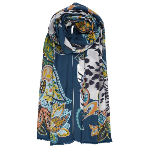Snow Leopard Silk Wrap