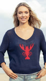 Lobster 3/4 Sleeve V Neck