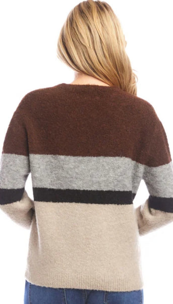 Colorblock Crewneck Sweater