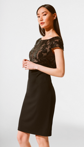 Scuba Crepe Novelty Sheath Dress Alapage Boutique