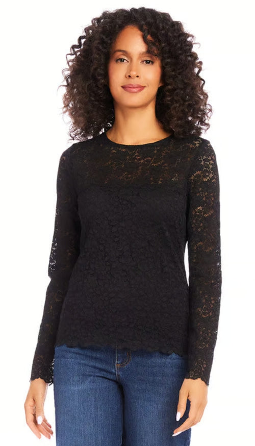 Scalloped Lace Top