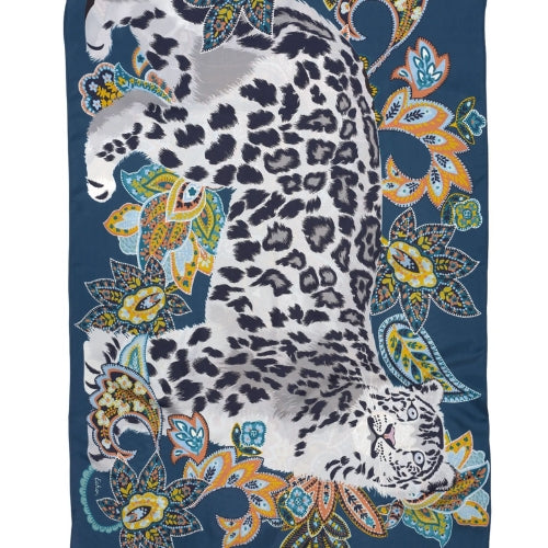 Snow Leopard Silk Wrap