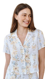 Short Sleeve Knotch Collar Shirt
