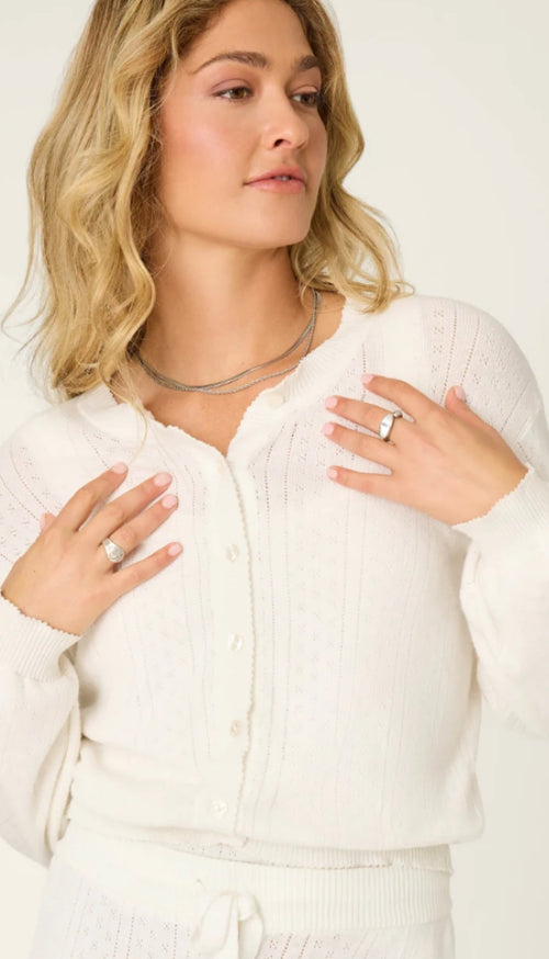Cardigan Sweetheart Pointelle