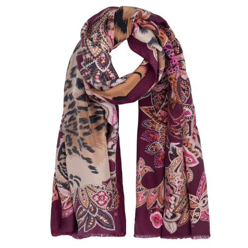 Snow Leopard Silk Wrap
