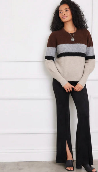 Colorblock Crewneck Sweater