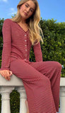 Long Sleeve Pj Top-Pretty Stripes