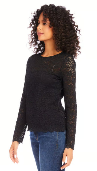 Scalloped Lace Top