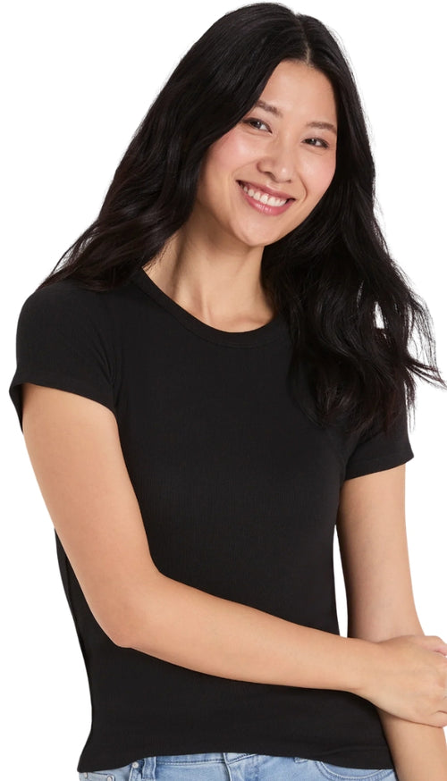 Perfect Knit Rib Short Sleeve Crew