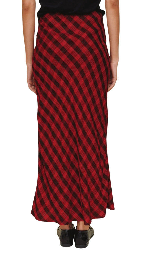 Side Slit Bias Maxi Skirt